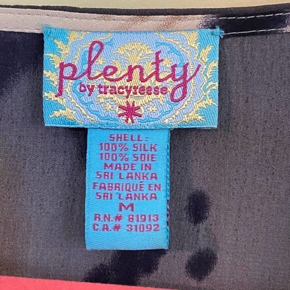 Plenty By Tracy Reese Graphic Silk Dress Size Medium - Picture 6 of 7